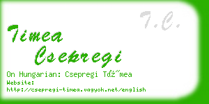 timea csepregi business card